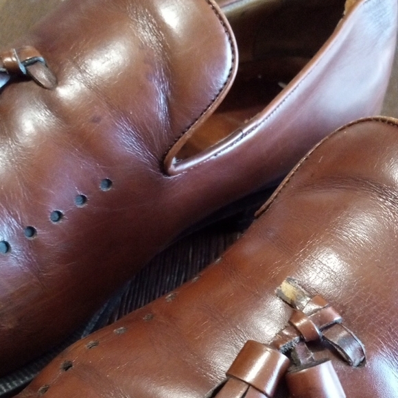 Vintage GUCCI Brown Leather Tassel Loafers main image 7